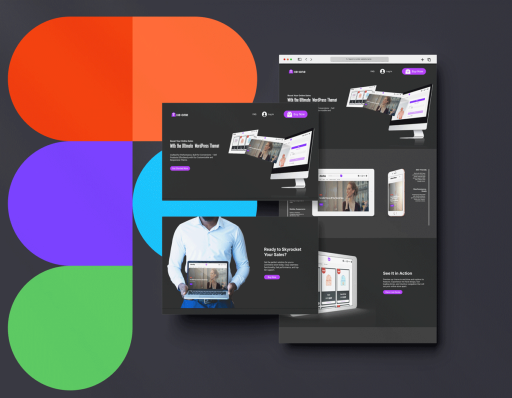 Theone – Landing Page Graphic Design