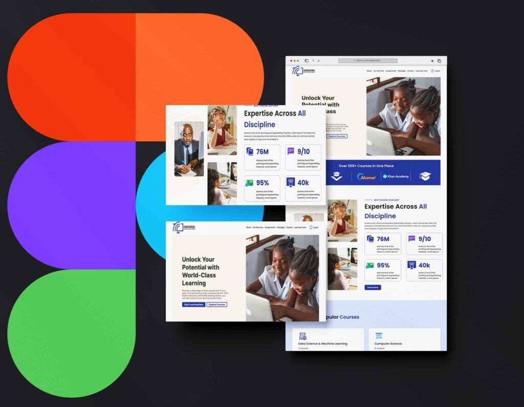 LMS WordPress Theme Design with FIgma